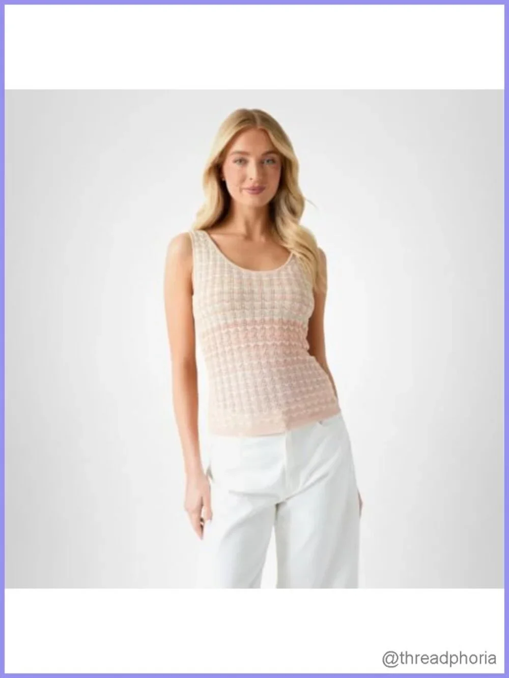 Eco Viscose Sleeveless Knit Sweater Tank Top Scoop Neck Slim Fit